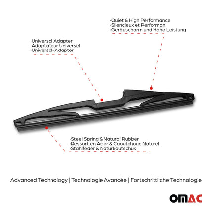 2008-2020 Dodge Grand Caravan Rear Windshield Wiper Blades