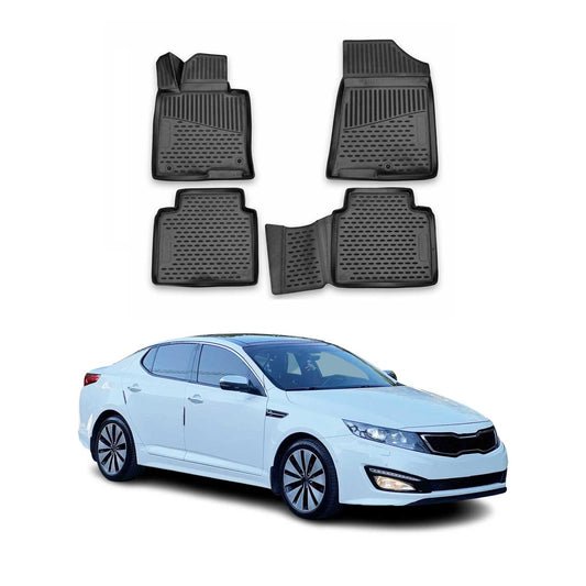 2014-2016 Kia Optima Sedan Floor Mats Liners Full Set All Weather Black