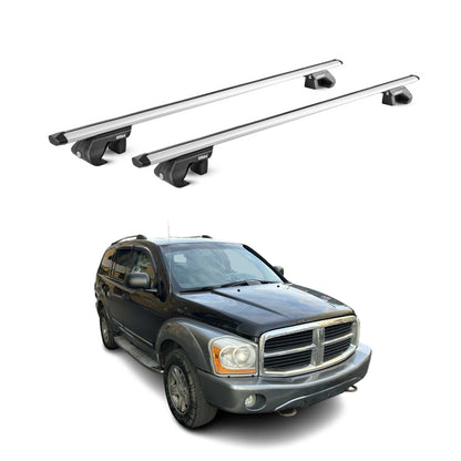 2007-2009 Dodge Durango Roof Rack Cross Bars Silver Luggage Carrier 2 Pcs