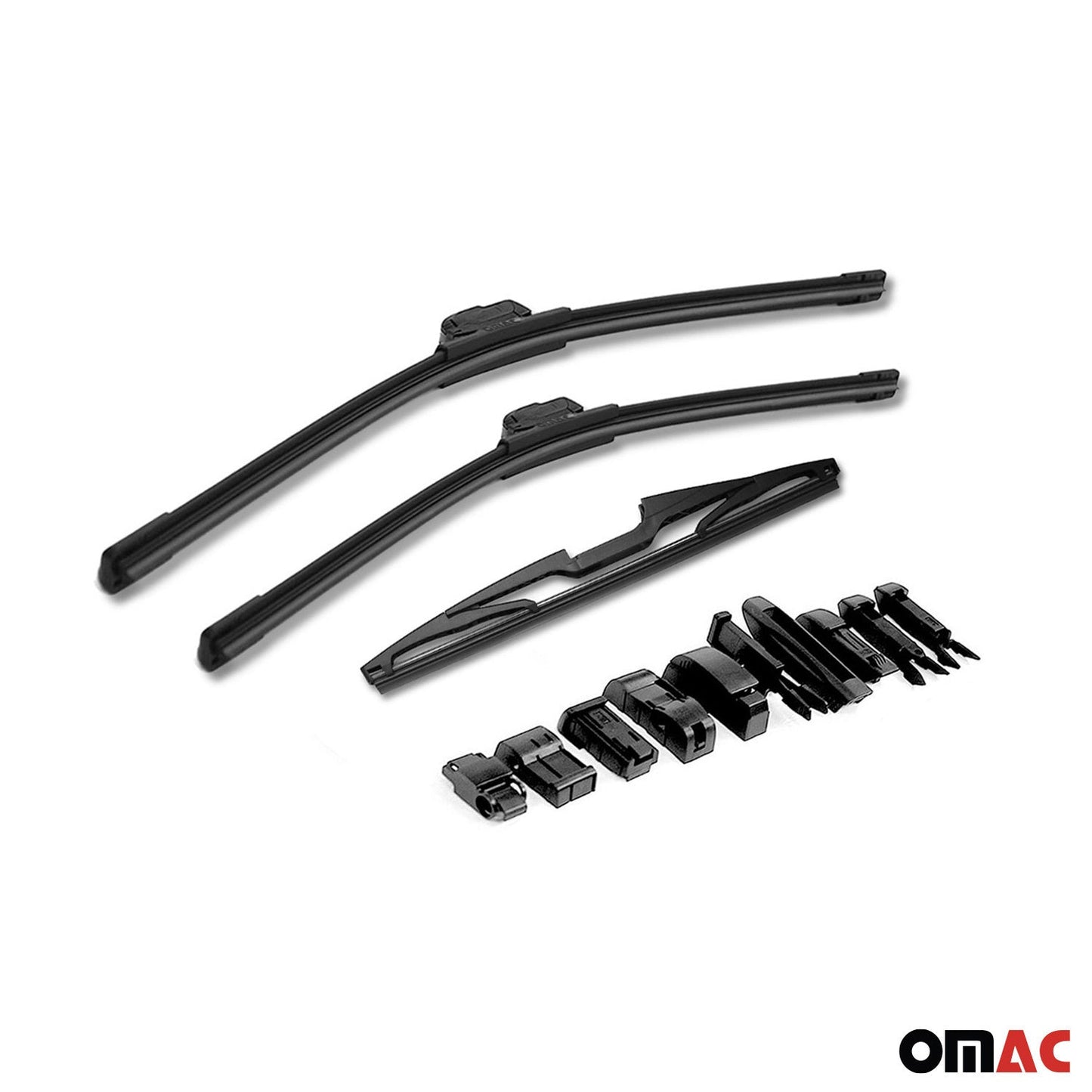 OMAC Front & Rear Windshield Wiper Blades Set for Fiat Punto 2000-2010 A051395