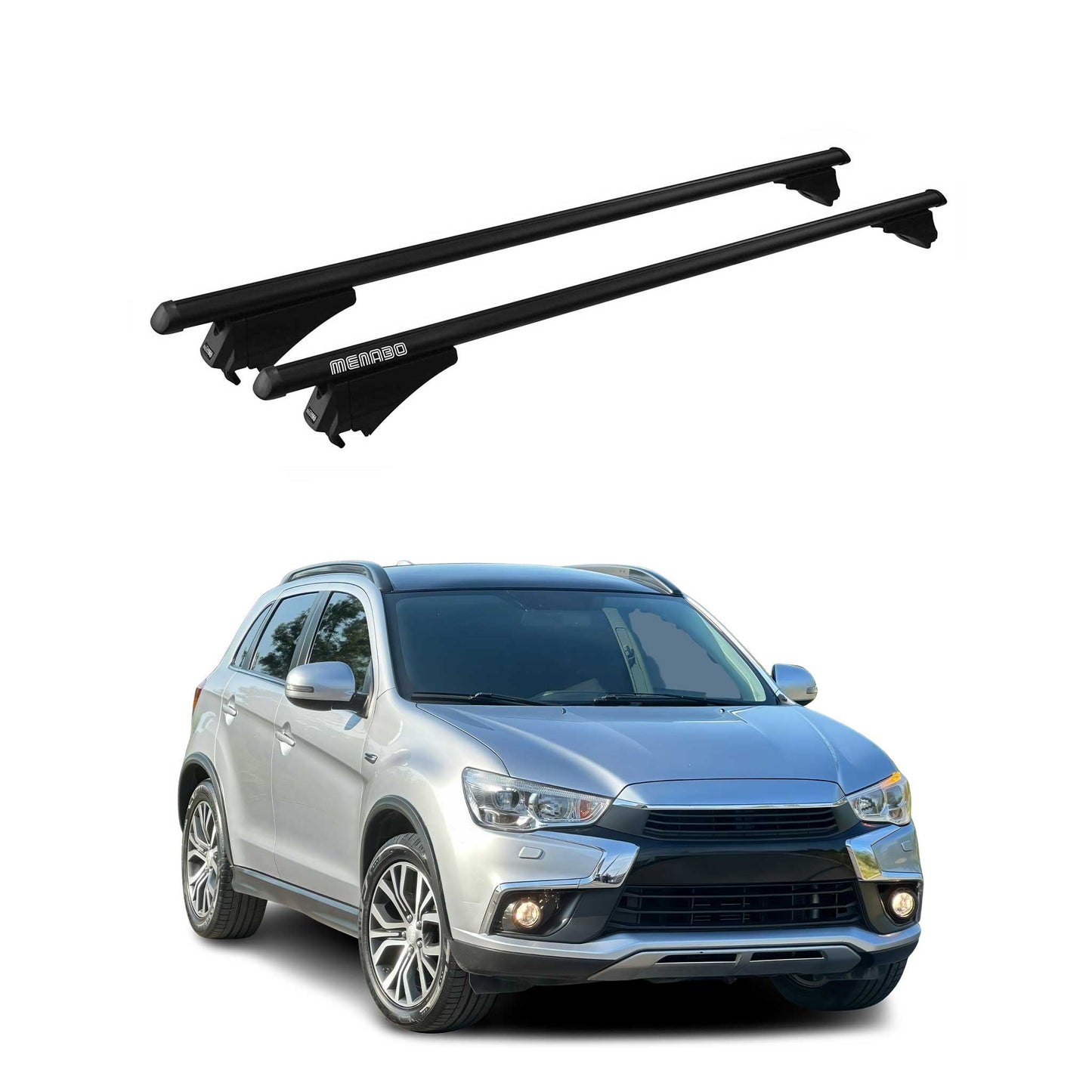 2010-2020 Mitsubishi Outlander Roof Rack Cross Bars Black