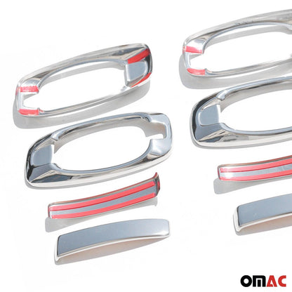 OMAC Car Door Handle Cover Protector for RAM ProMaster City 2015-2022 Steel 8 Pcs '2521043