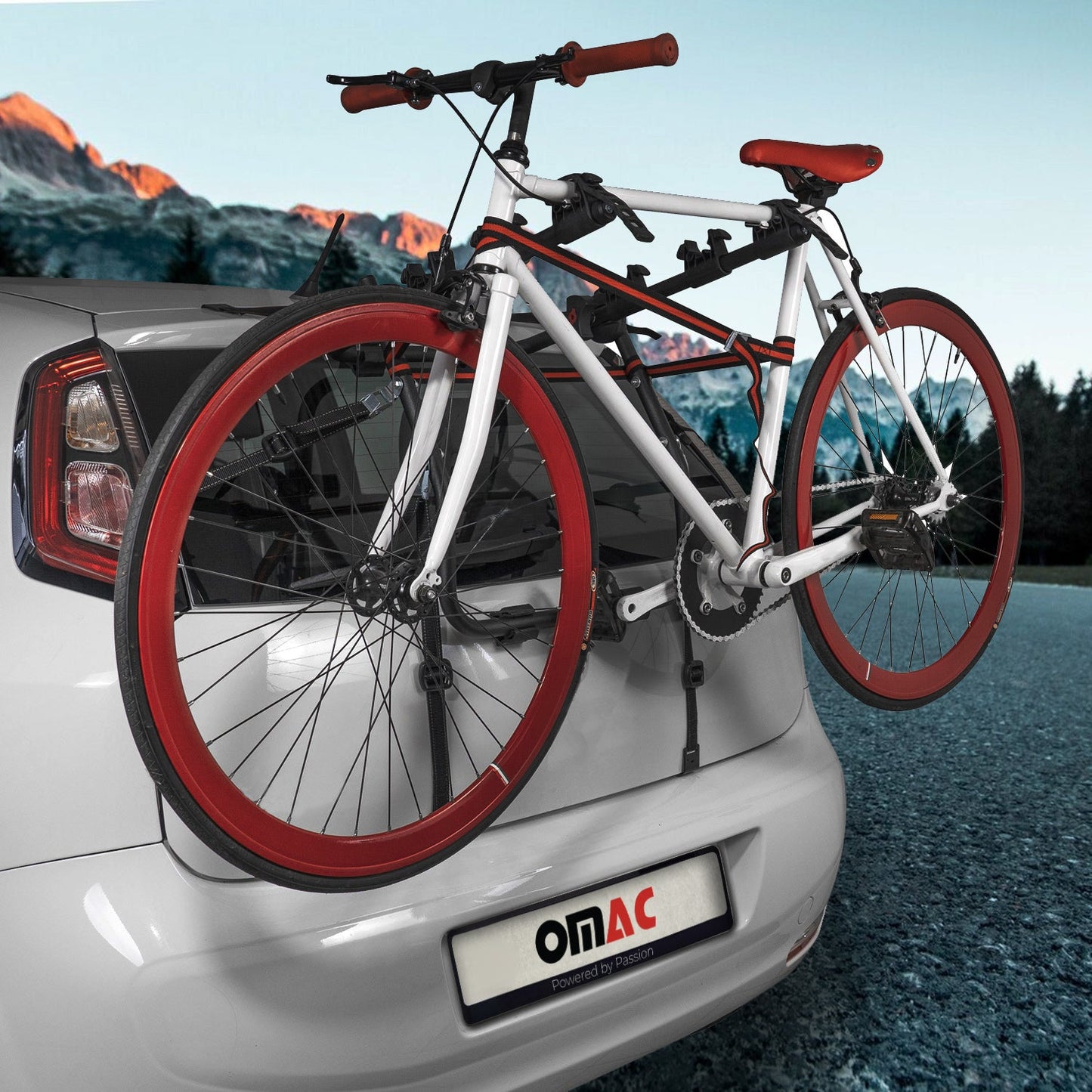 OMAC Bike Racks 3 Bike Carrier Hitch Mount for Chevrolet Cruze 2011-2014 Sedan Black G002317