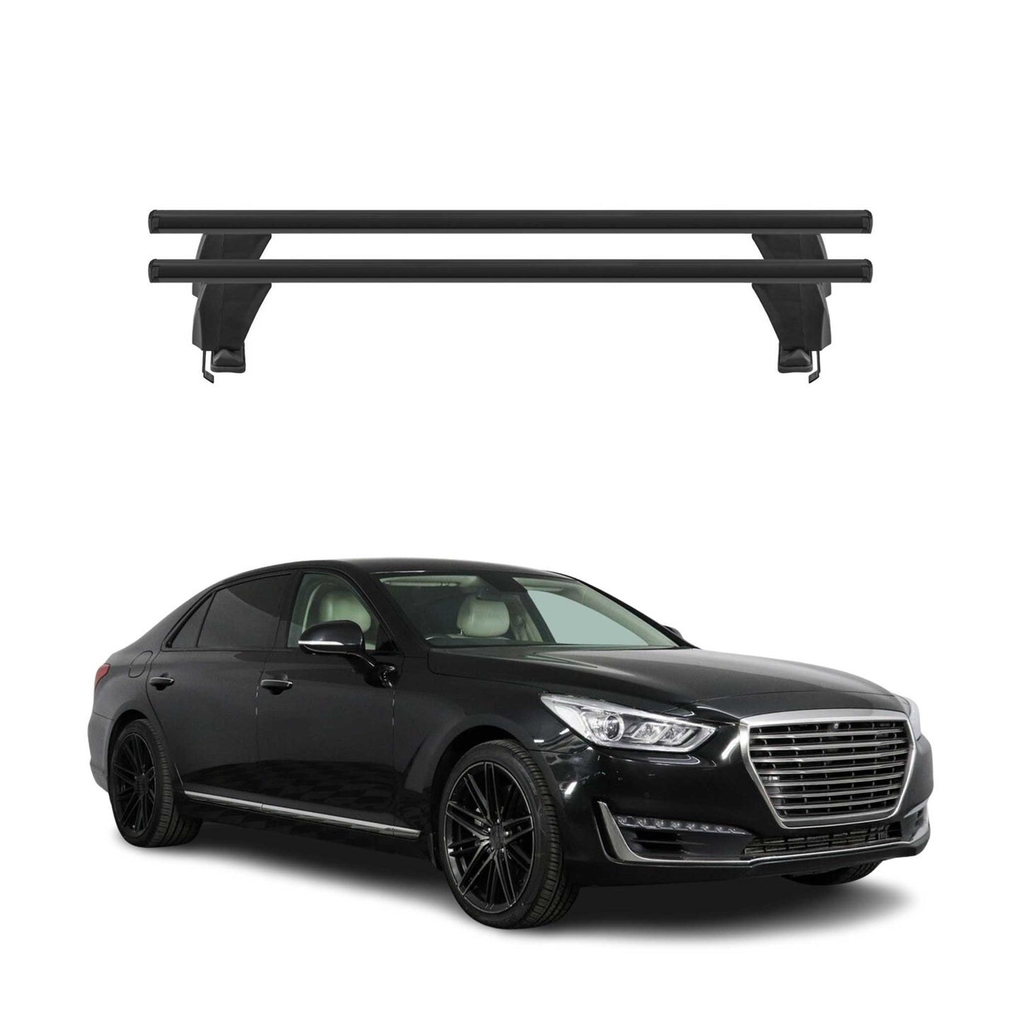 2017-2025 Genesis G90 Roof Rack Cross Bars Black