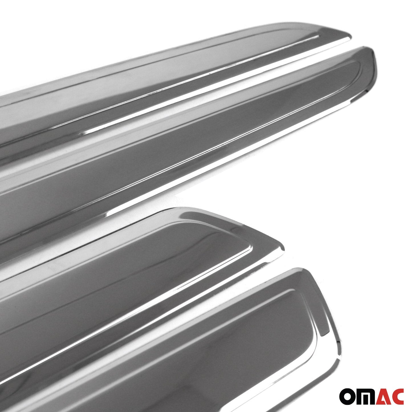 OMAC Side Door Molding Trim Skirt Garnish for Mazda CX-3 2016-2021 Steel Silver 4 Pcs 4624131