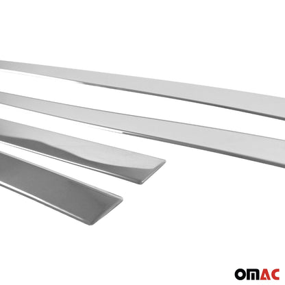 OMAC Side Door Molding Trim Skirt Garnish for VW Tiguan 2012-2017 Steel Silver 4 Pcs 7514131