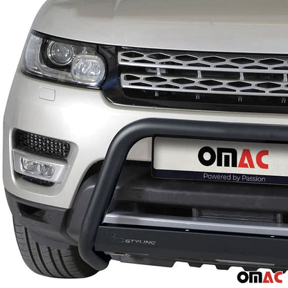 OMAC Fits Range Rover Sport 2014-2017 Black S.Steel Bull Bar Front Bumper Grill Guard 6012MSBB094B