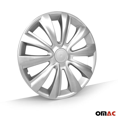 OMAC 16 Inch Wheel Covers Hubcaps for Volvo Silver Gray Gloss G002359