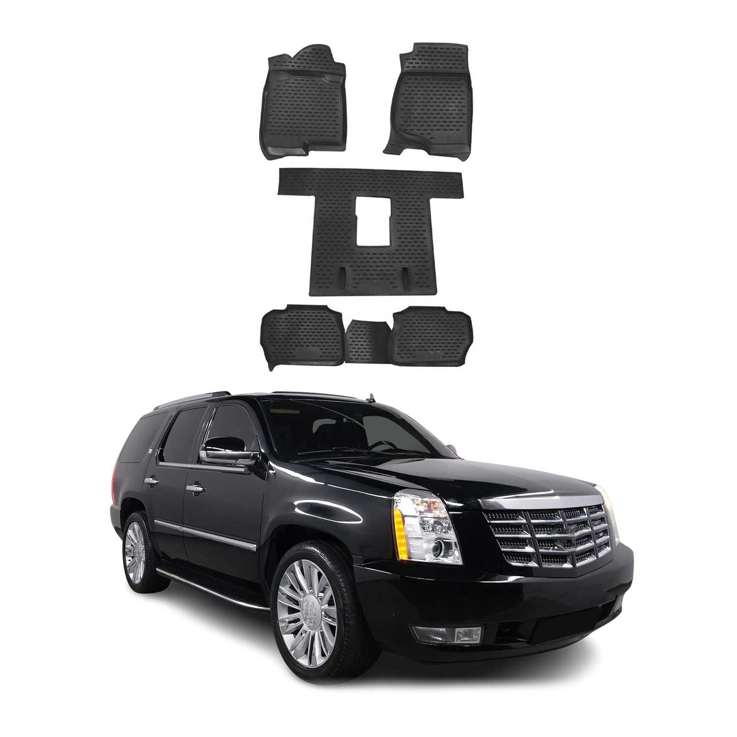 2007-2014 Cadillac Escalade ESV OMAC Floor Matss Liner Black All-Weather 5x