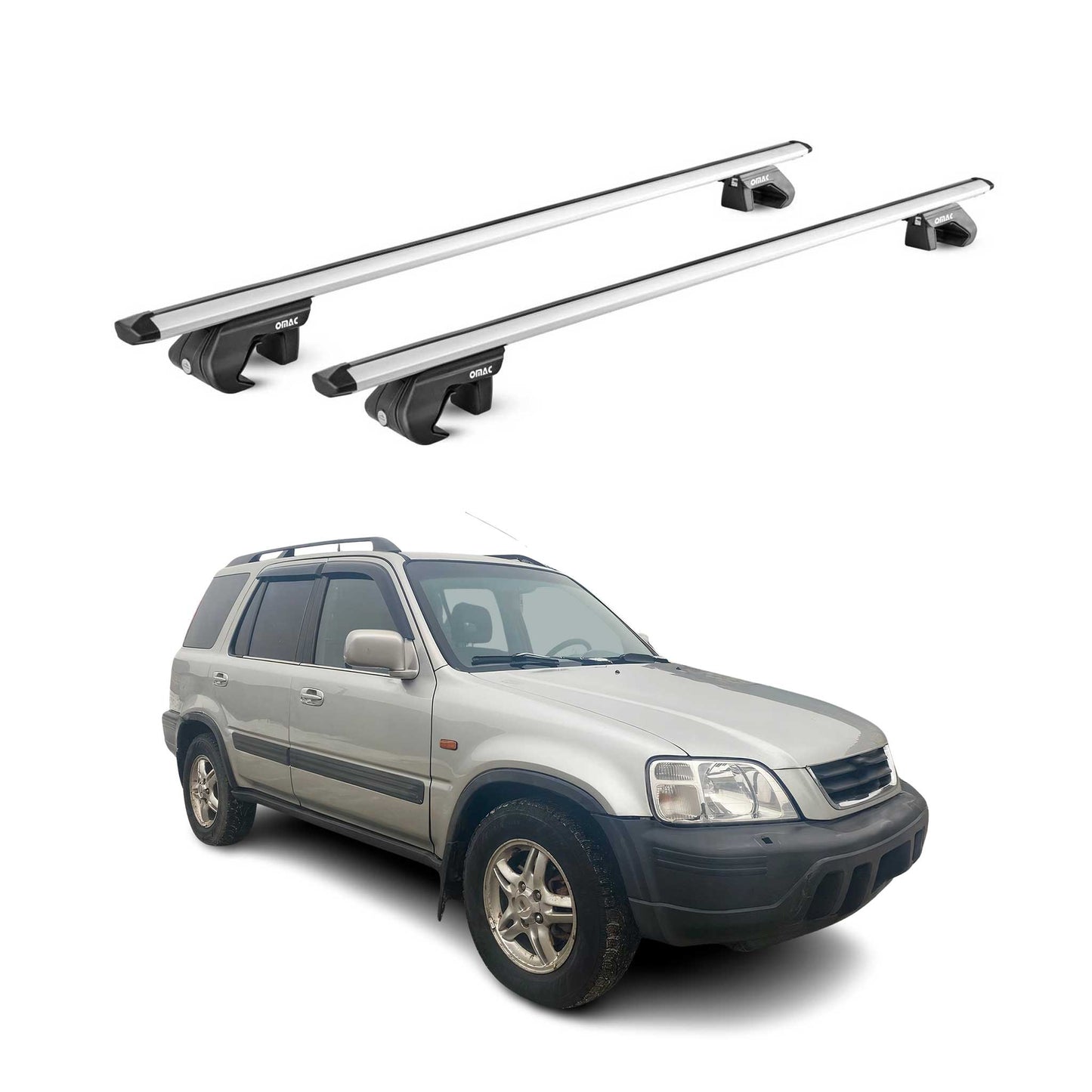 1997-2001 Honda CR-V Roof Rack Cross Bars Silver