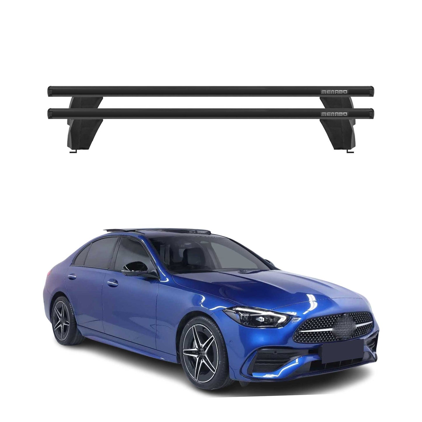 2022-2024 Mercedes C Class S206 Wagon Roof Rack Cross Bars Black