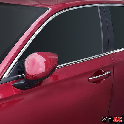 OMAC Window Molding Trim Streamer for Honda Civic 2022-2024 Sedan 6Pcs Steel '3430141