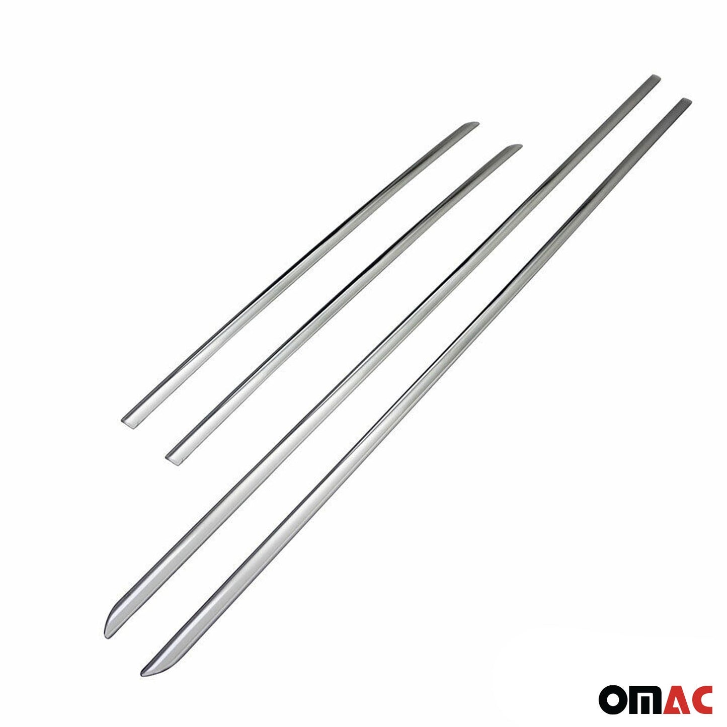 OMAC Side Door Molding Trim Skirt Garnish for Audi Q5 2009-2017 Steel Silver 4x U001784