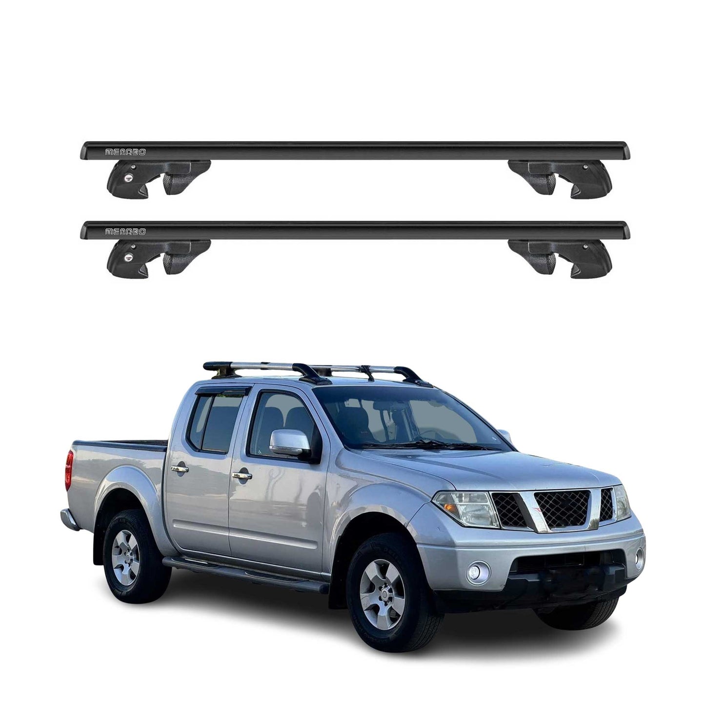 2006-2014 Nissan NP300 Roof Rack Cross Bars Black