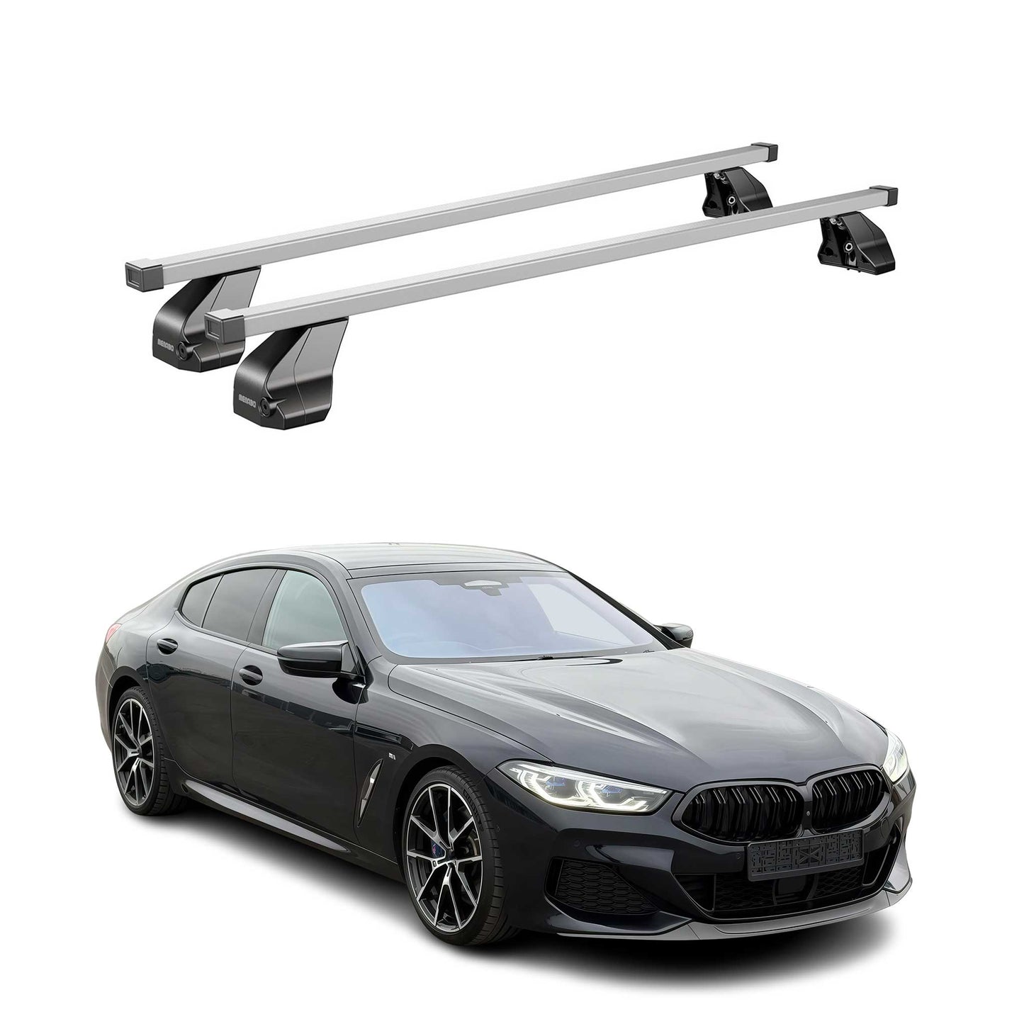 2020-2025 BMW 8 Series Gran Coupe G16 / Coupe G15 Roof Rack Cross Bars Silver