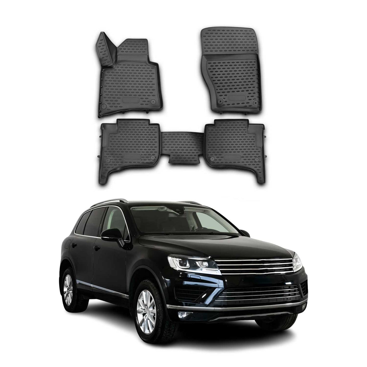 2011-2018 Porsche Cayenne Floor Mats Liners Full Set All Weather Black