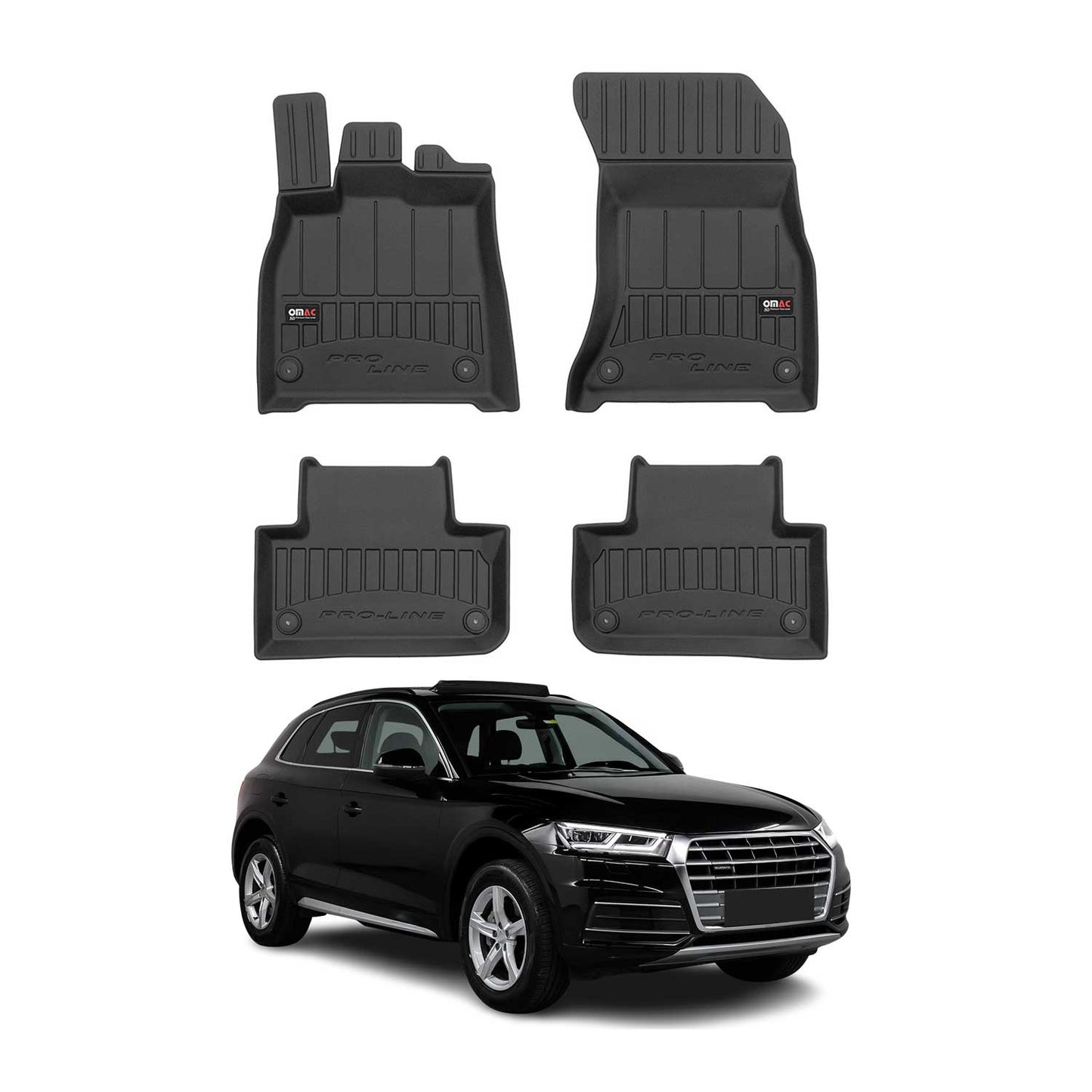 2018-2025 Audi Q5 / SQ5 (Typ FY) Premium Floor Mats Liners Full Set All Weather Heavy Duty