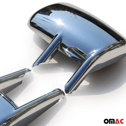 OMAC Side Mirror Cover Caps Fits Dodge Sprinter 2003-2008 Chrome Silver 2 Pcs 4722111