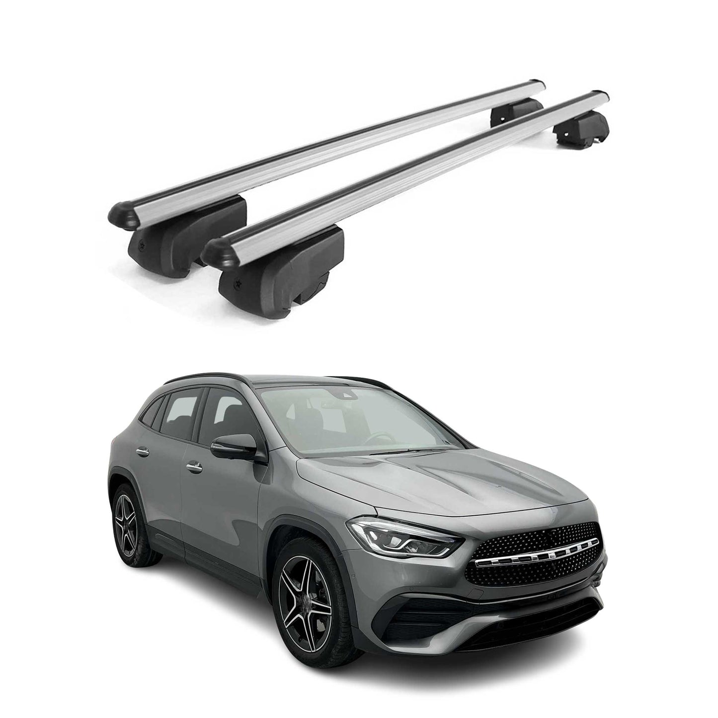 2020-2026 Mercedes Gla Class H257 Roof Rack Cross Bars Silver