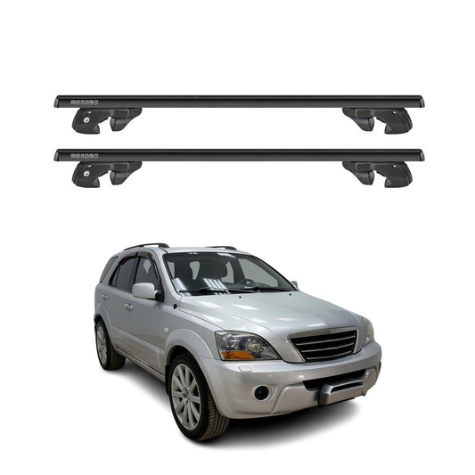 2003-2009 Kia Sorento Roof Rack Cross Bars Black