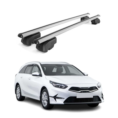 2018-2025 Kia Cee'd Sportswagon Roof Rack Cross Bars Silver