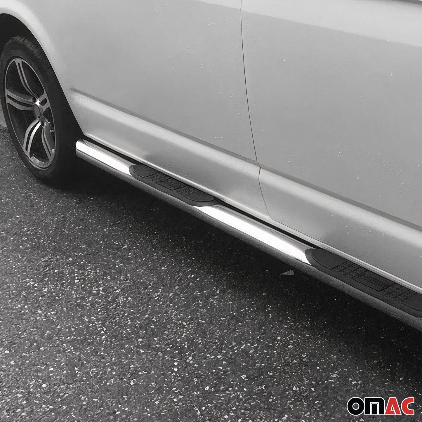 OMAC Steel Nerf Bars Side Step Running Boards for Mercedes Metris 2016-2024 2x 4721996P4