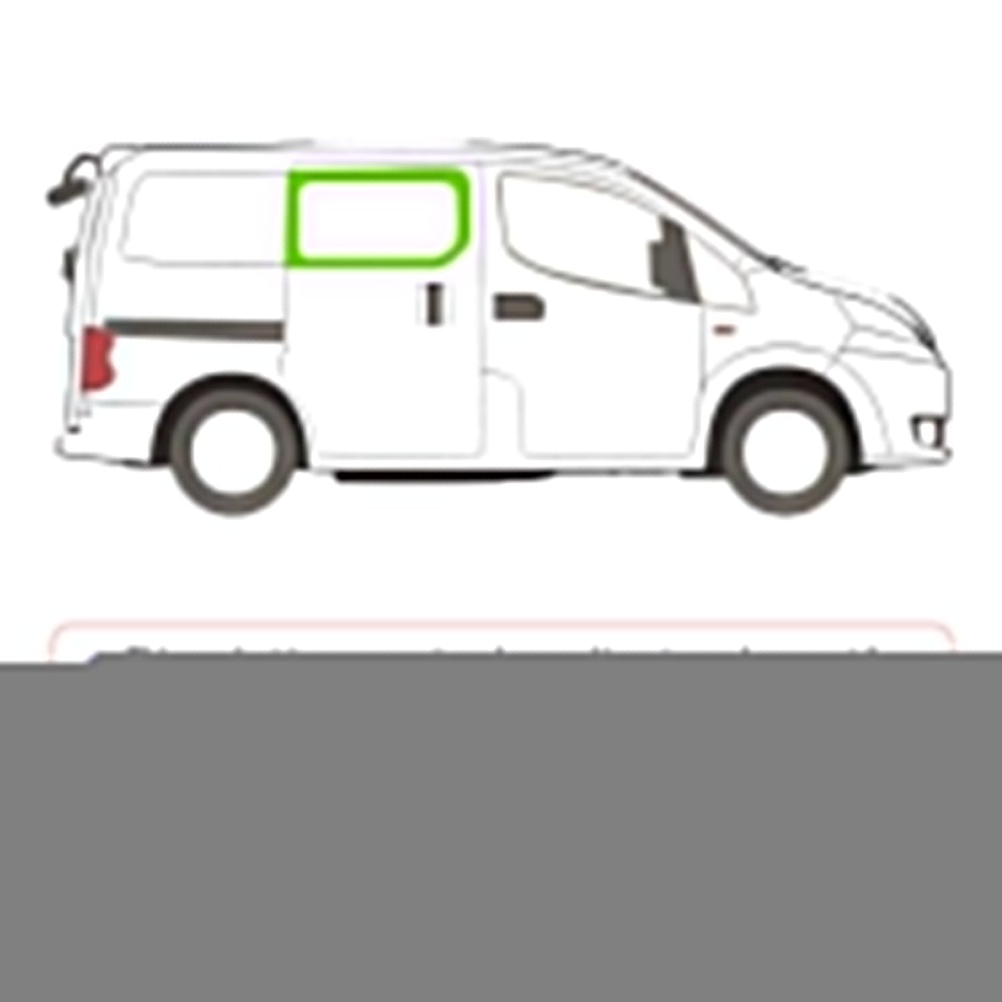 2013-2021 Nissan NV200 Window Glass Front Right Side Sliding Door L1 Short