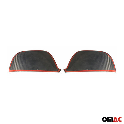 OMAC Side Mirror Cover Caps Fits VW T5 Transporter 2010-2015 Carbon Fiber Black 2 Pcs 7530111C