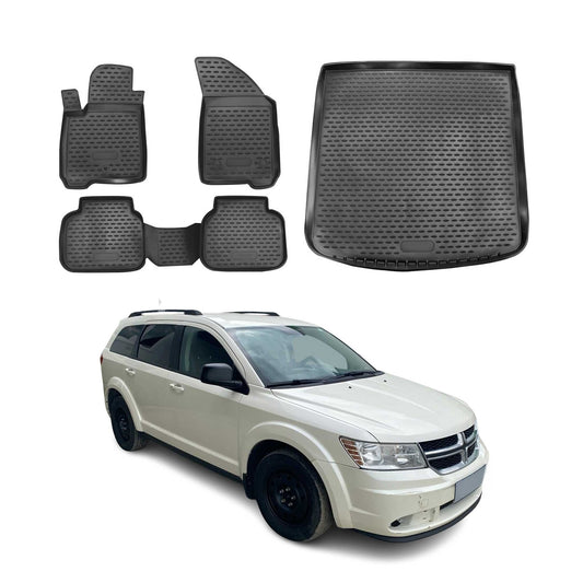 2009-2011 Dodge Journey Floor Mats & Cargo Liner Full Set All Weather Black