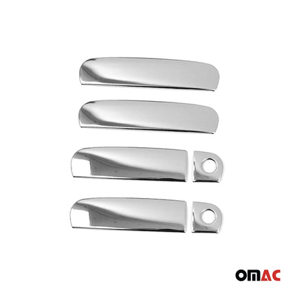 OMAC Car Door Handle Cover Protector for Audi A4 1996-2005 Steel Chrome 6 Pcs U004916