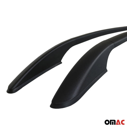 OMAC Roof Rack Side Rails Aluminium for Toyota Hilux 2005-2015 Black 2 Pcs U012879