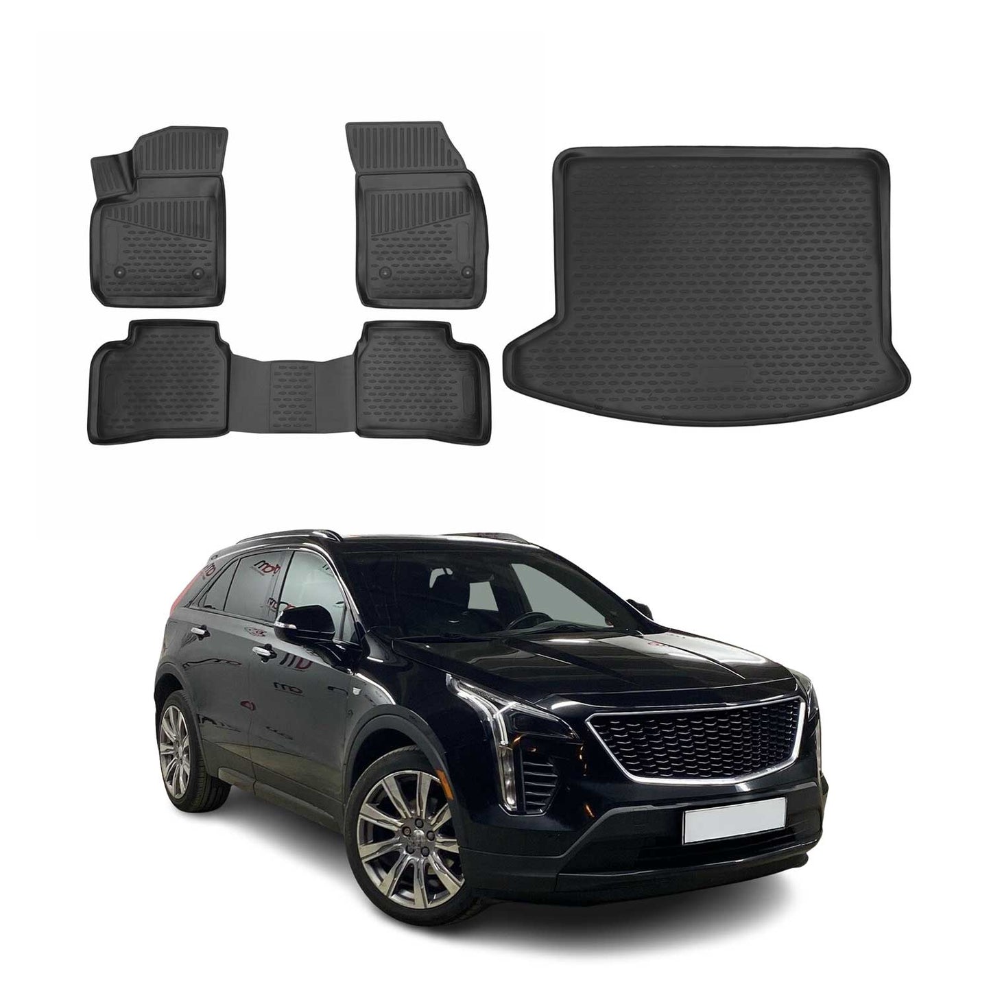 2019-2025 Cadillac XT4 Floor Mats & Cargo Liner Full Set Black