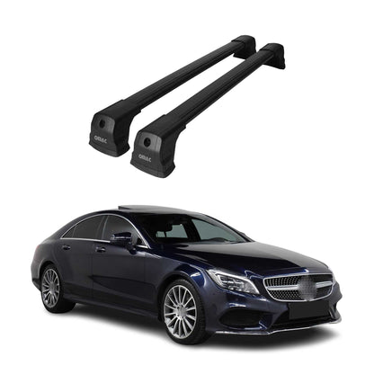 2012-2018 Mercedes CLS Class C218 Roof Rack Cross Bars Black Aluminium 2 Pcs