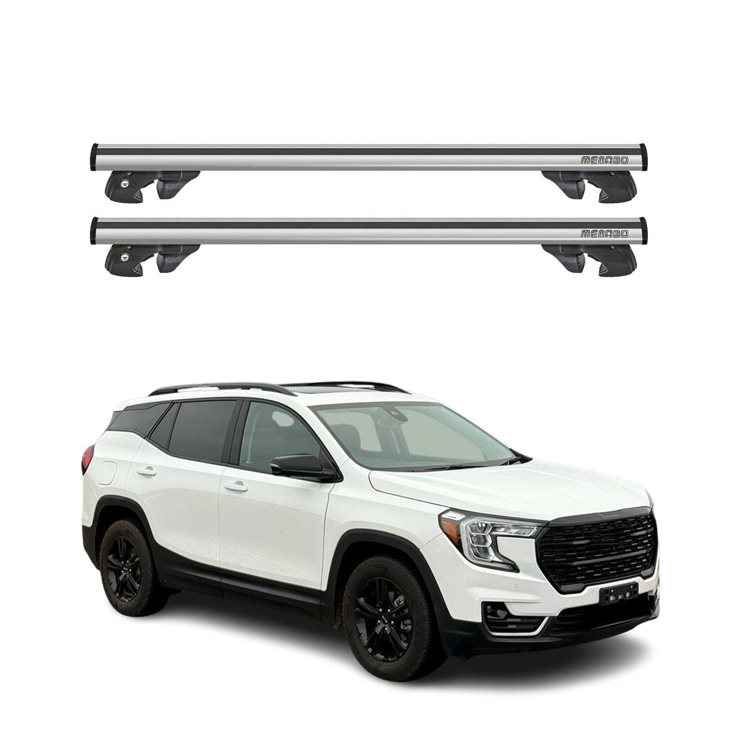 2018-2024 GMC Terrain Roof Rack Cross Bars Silver
