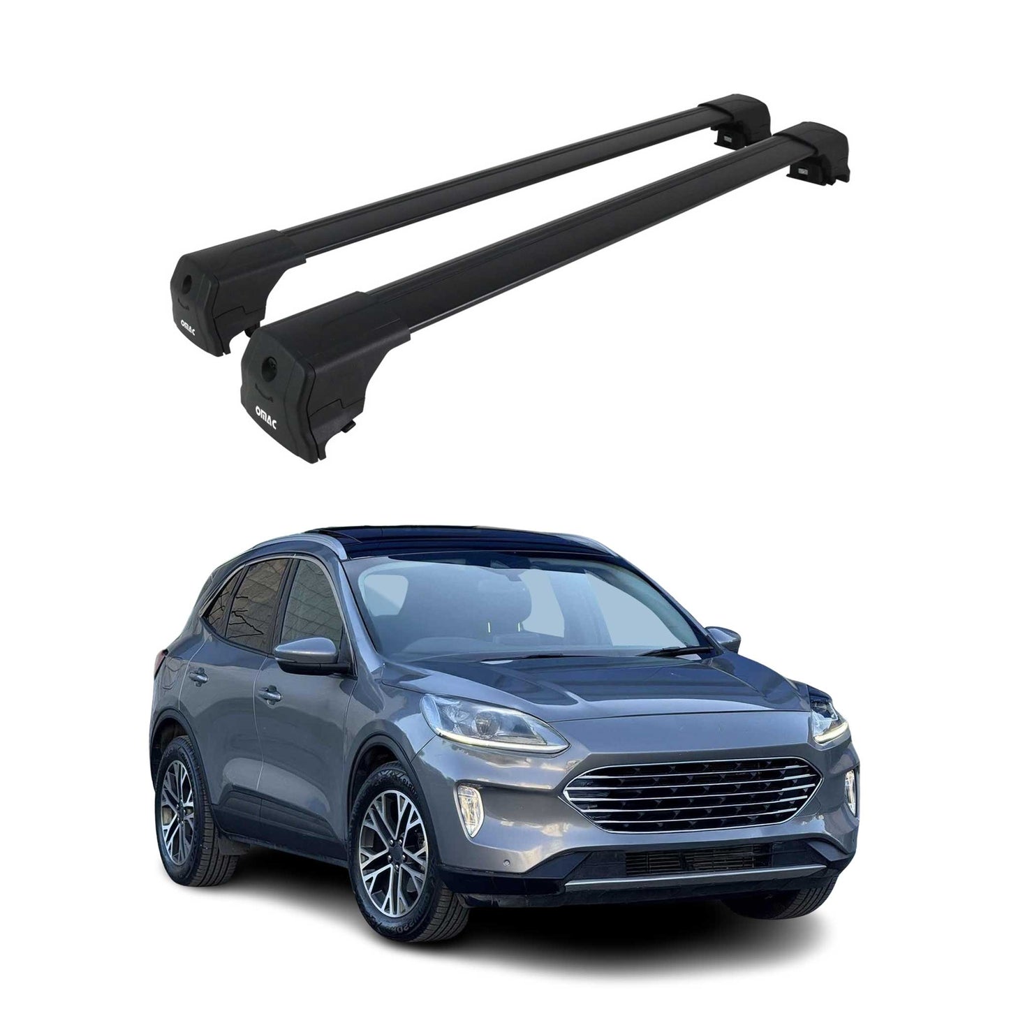 2020-2025 Ford Escape Roof Rack Cross Bars Black