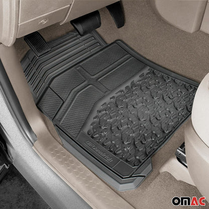 OMAC BF Goodrich Rugged Floor Mats Liners for RAM All Weather Black Rubber 2 Pieces 96BF444