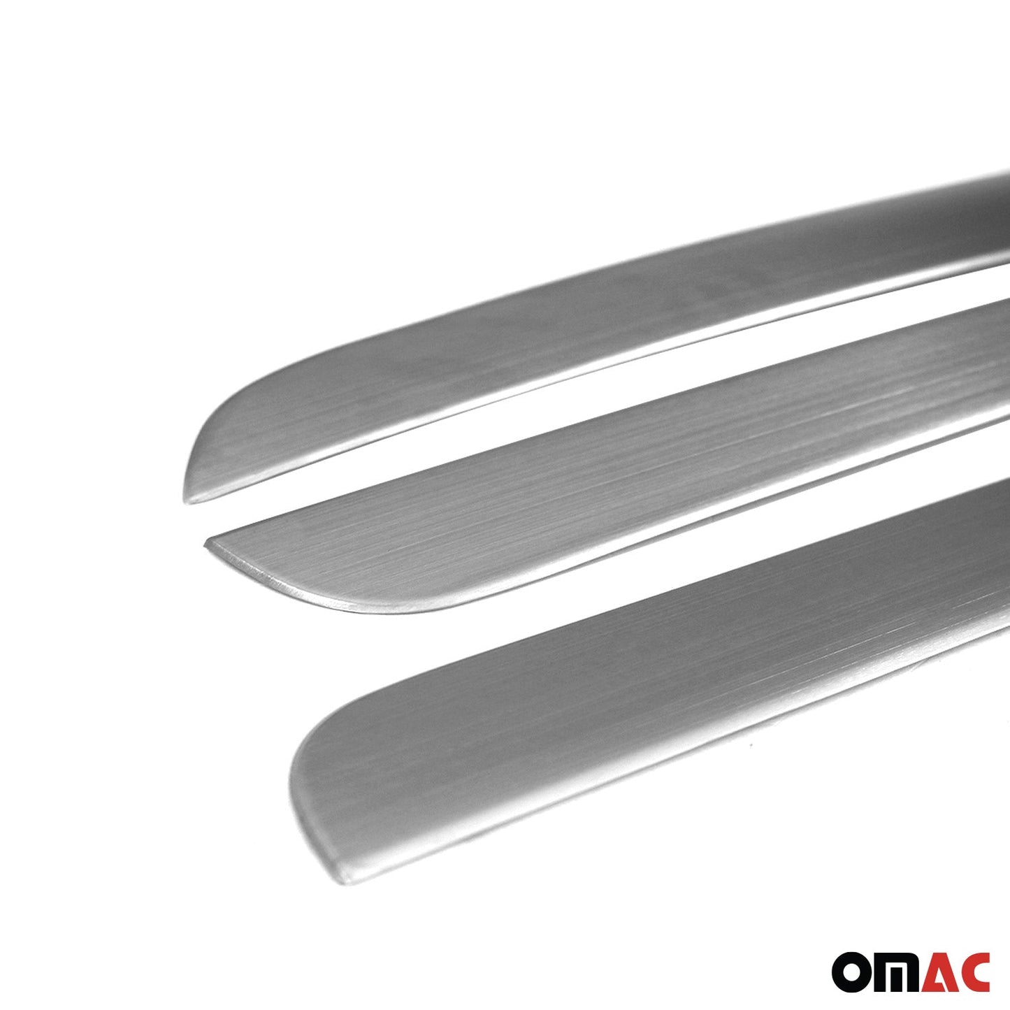 OMAC Chrome Door Sill Cover Scuff Plate 4 Pcs S. Steel Fits Citroen C3 2002-2009 1502091N