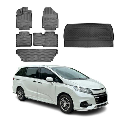 2018-2025 Honda Odyssey Floor Mats & Cargo Liner Full Set All Weather Black