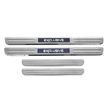 OMAC Door Sill Scuff Plate Illuminated for Fiat 500L 500X Exclusive Steel Silver 4x U016562