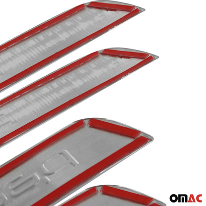 OMAC Door Sill Scuff Plate Scratch Protector for Kia Cee'd 2012-2018 Steel Silver 4x 4014091