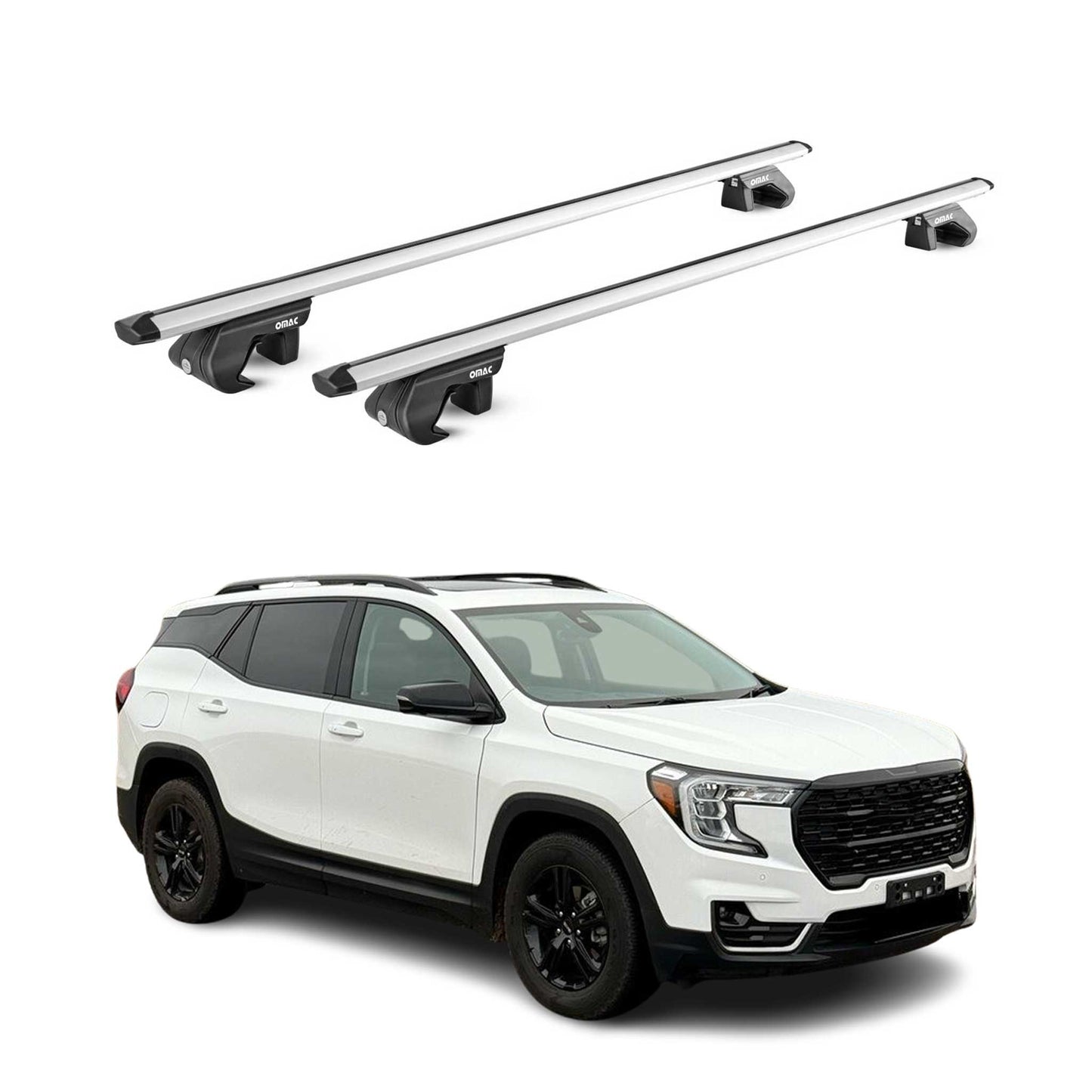 2018-2024 GMC Terrain Roof Rack Cross Bars Silver Luggage Carrier 2 Pcs