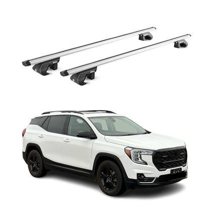 2018-2024 GMC Terrain Roof Rack Cross Bars Silver Luggage Carrier 2 Pcs