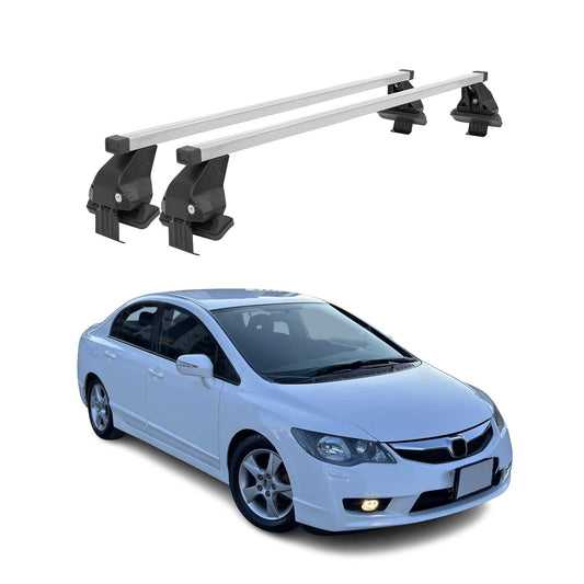 2006-2011 Honda Civic Sedan Roof Rack Cross Bars Silver