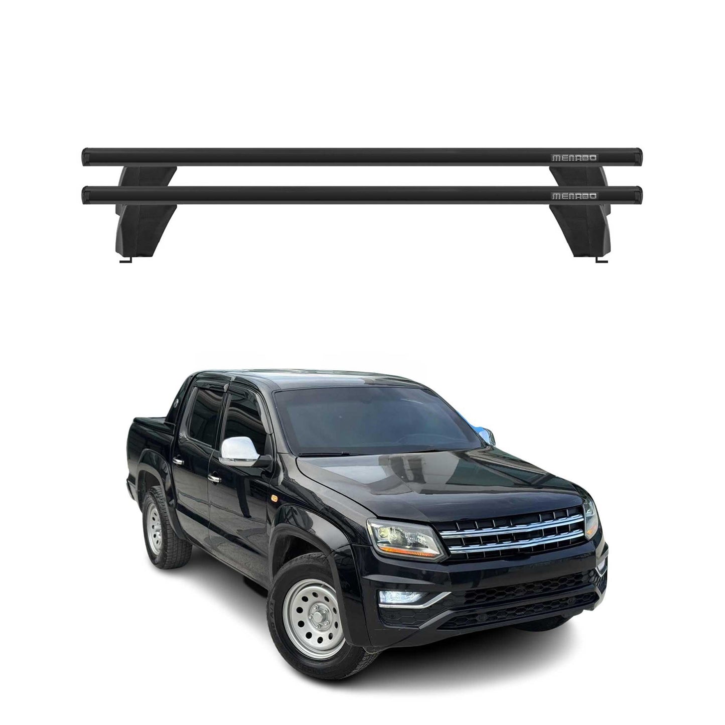2010-2020 VW Amarok Roof Rack Cross Bars Black