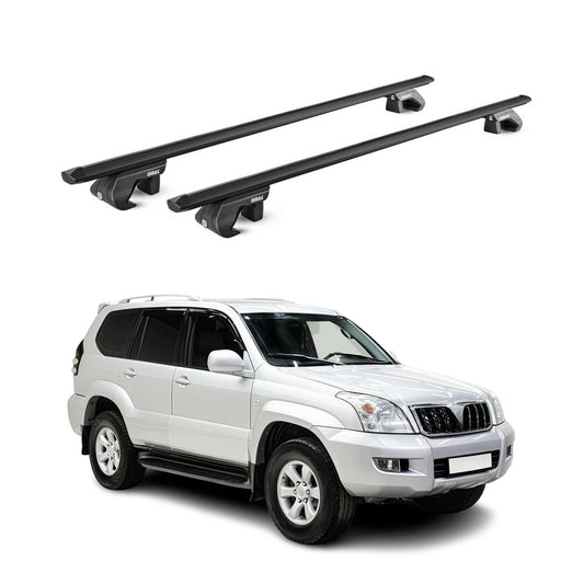 1998-2021 Toyota Land Cruiser Roof Rack Cross Bars Black