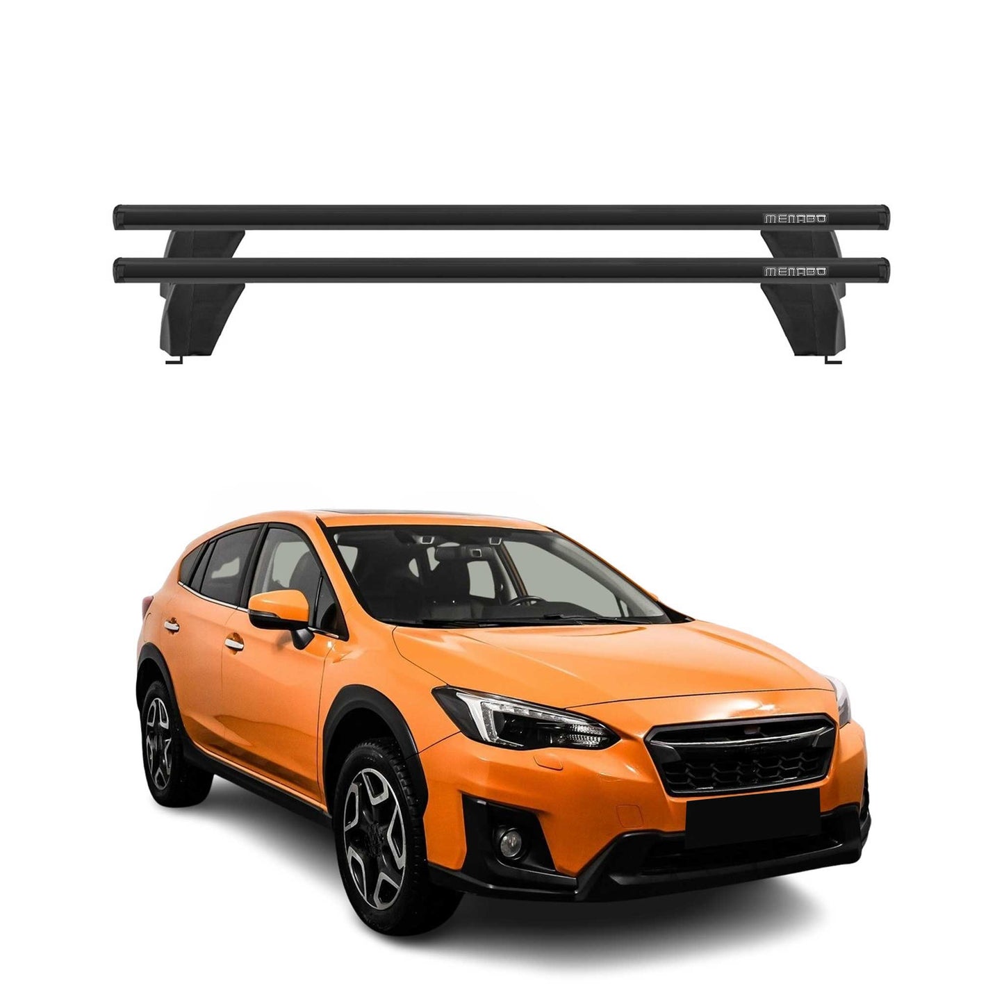 2013-2015 Subaru XV Crosstrek Roof Rack Cross Bars Black