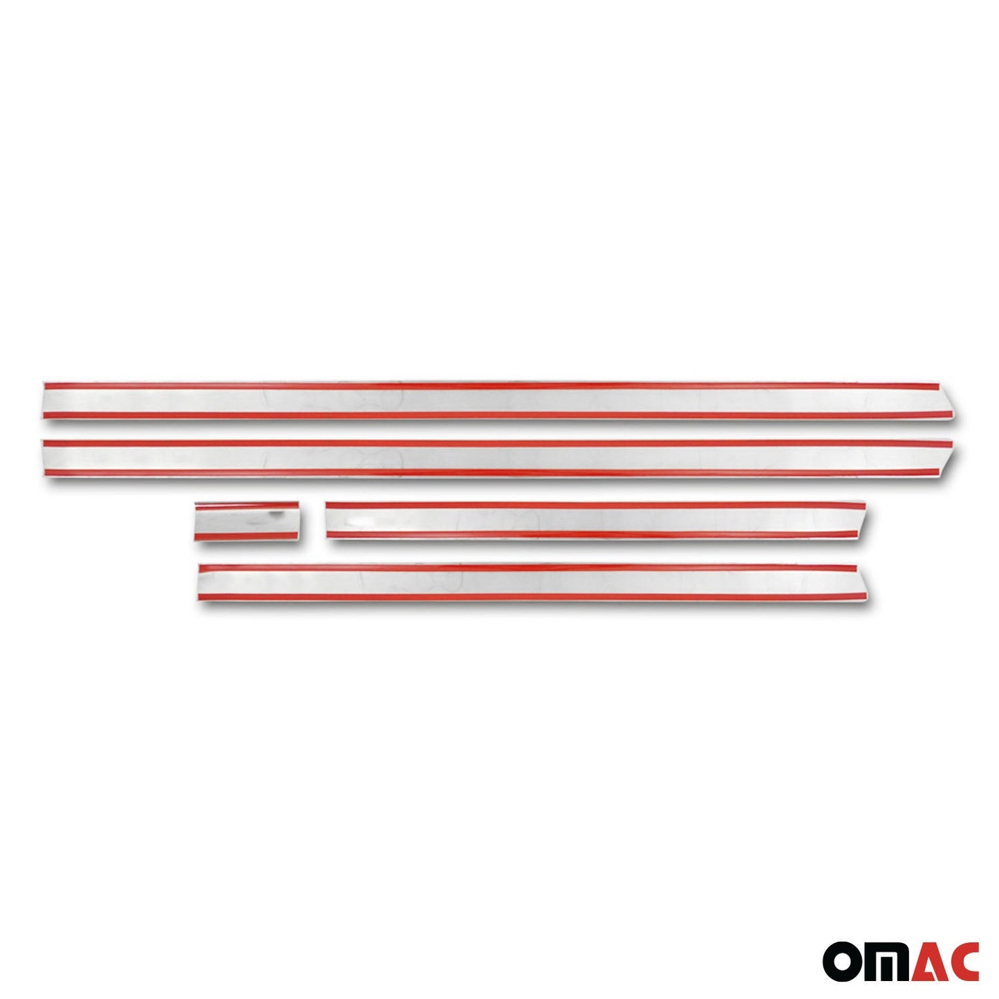 OMAC Side Door Molding Trim for VW T5 Transporter 2003-2015 L1-LHD Steel Dark 5x 7522131B