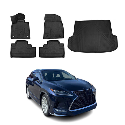 2016-2022 Lexus RX350 Floor Mats & Cargo Liner Full Set All Weather Black