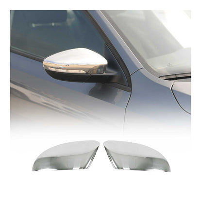 2012-2014 VW Passat B7 Side Mirror Cover Caps Stainless Steel Silver 2 Pcs