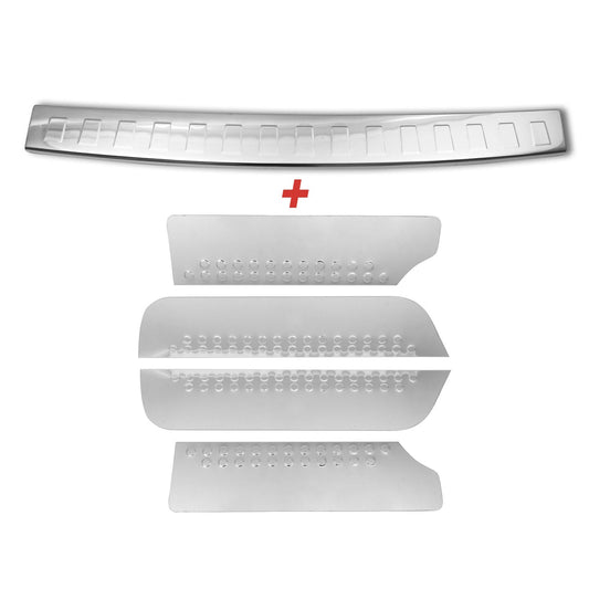 1993-2003 VW Eurovan Rear Bumper Guard + Door Sill Cover Chrome Set S.Steel